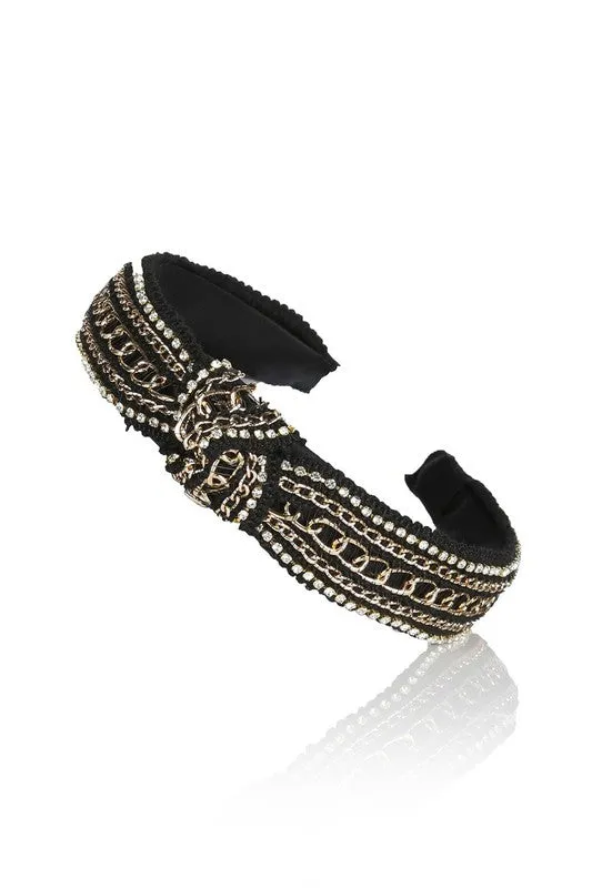 STONE CHAIN MIX THICK HEADBAND
