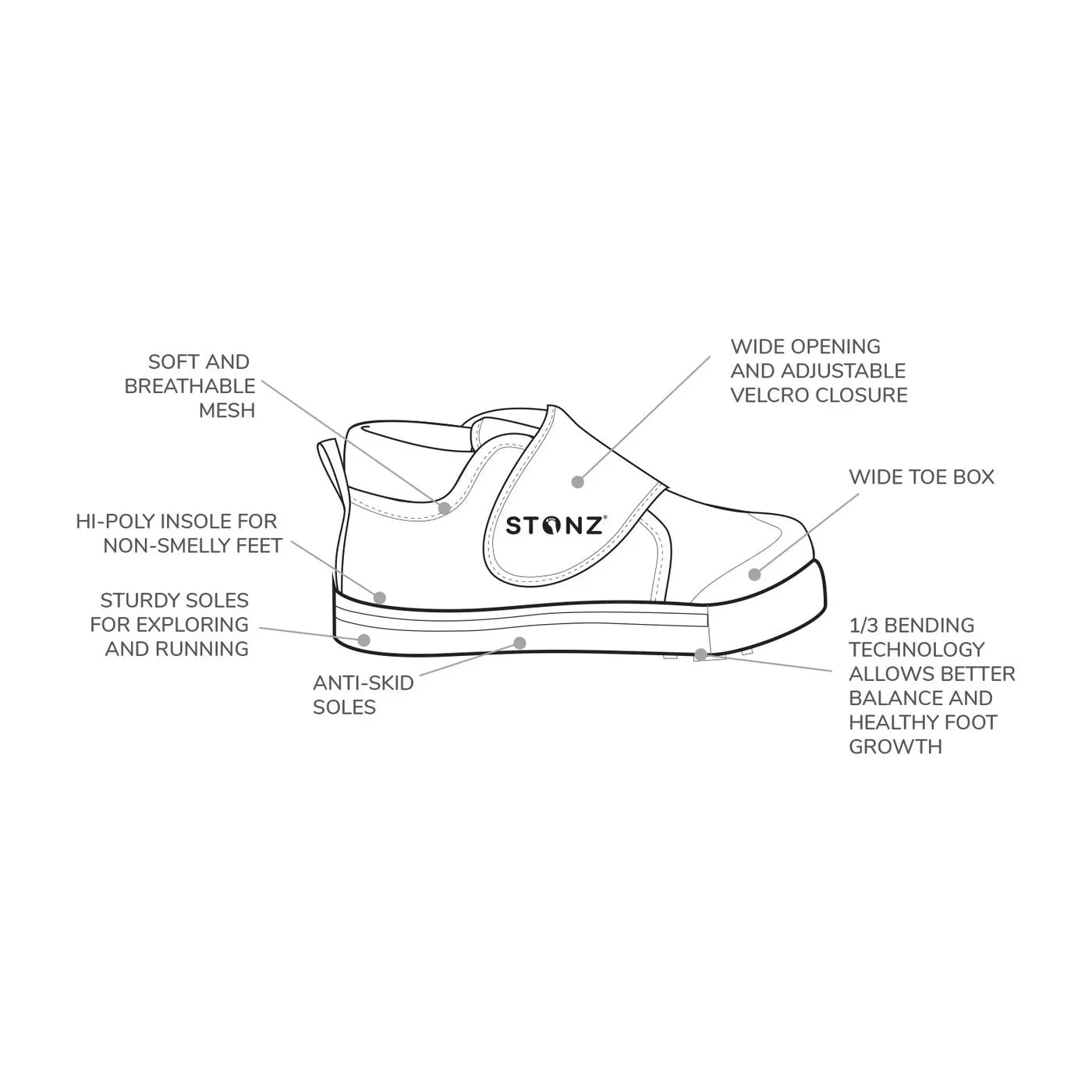 Stonz Cruiser Toddler Shoes -Navy Tonal