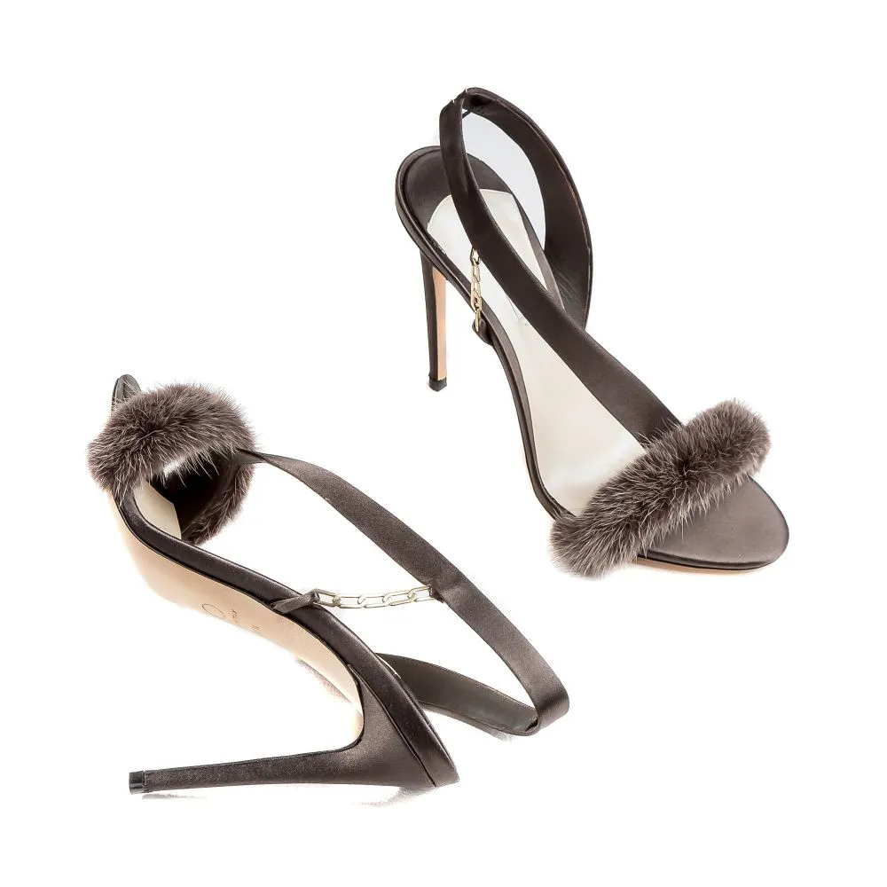 Strappy Mink Heels