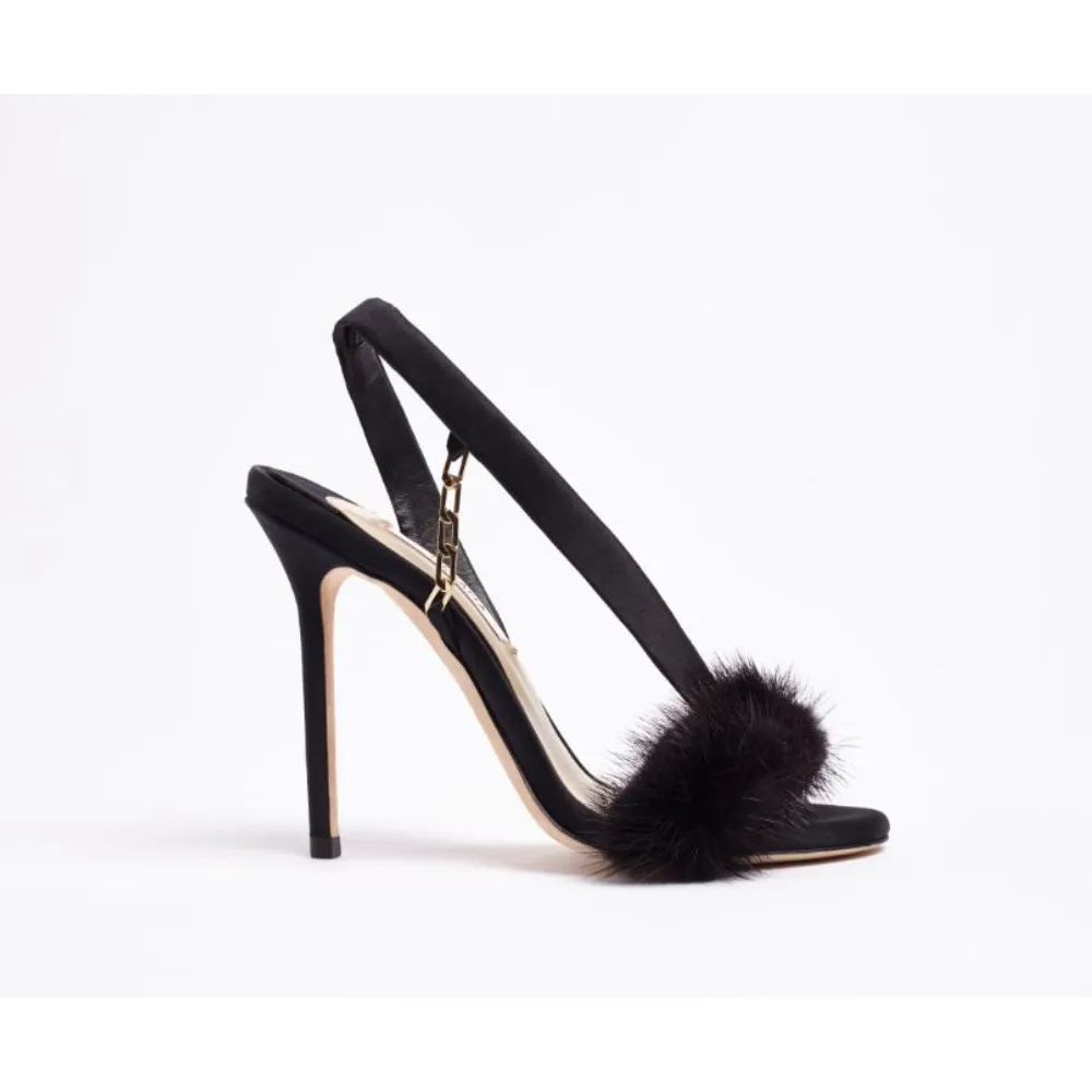 Strappy Mink Heels
