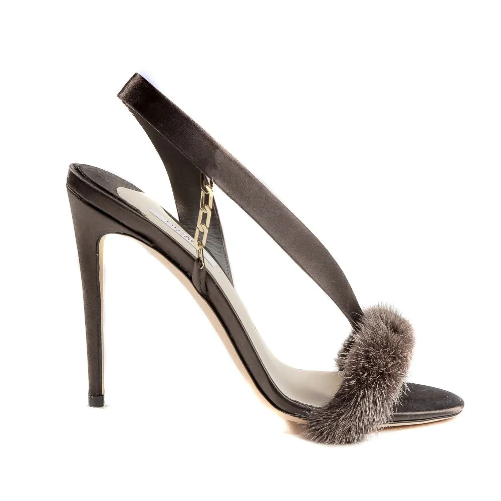 Strappy Mink Heels