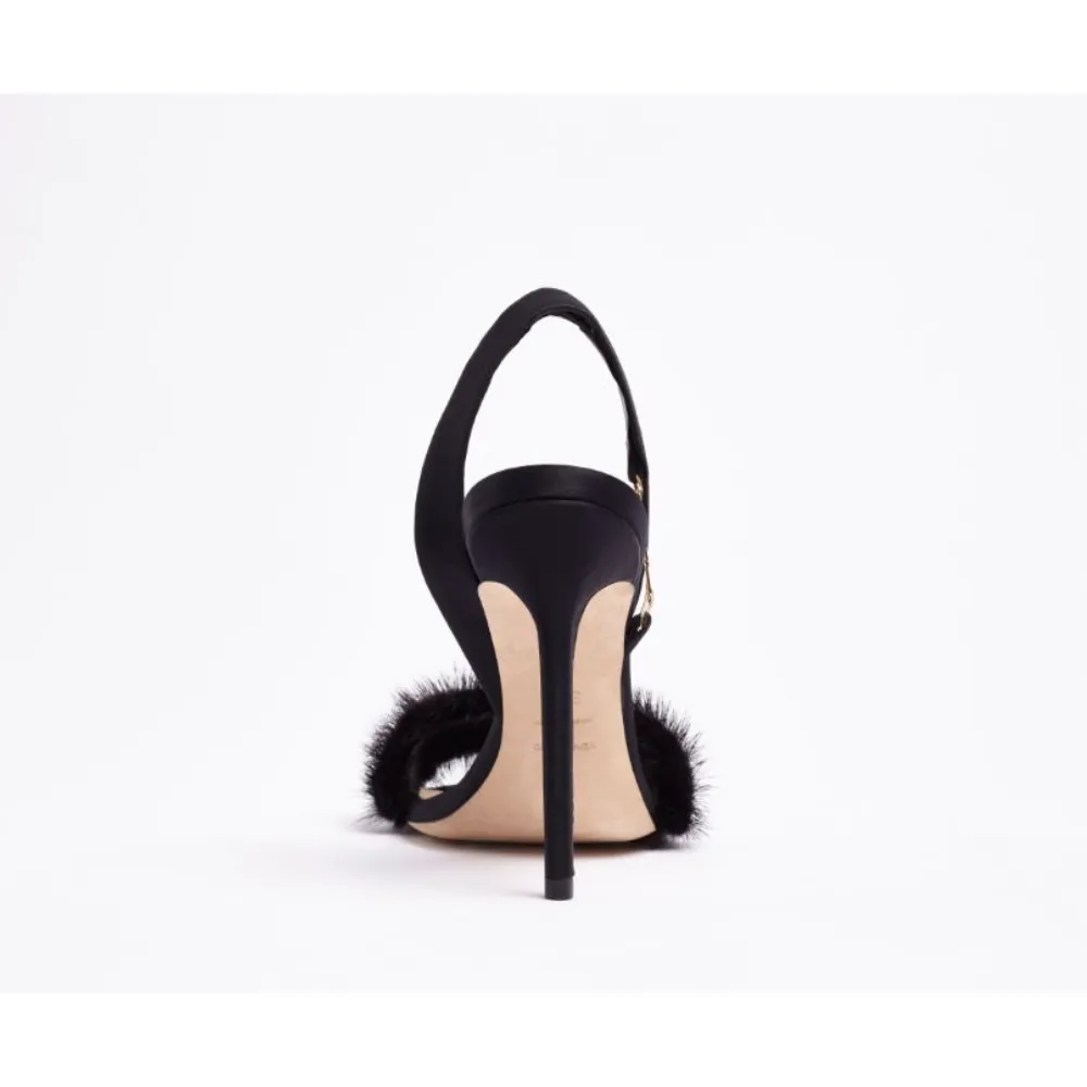 Strappy Mink Heels
