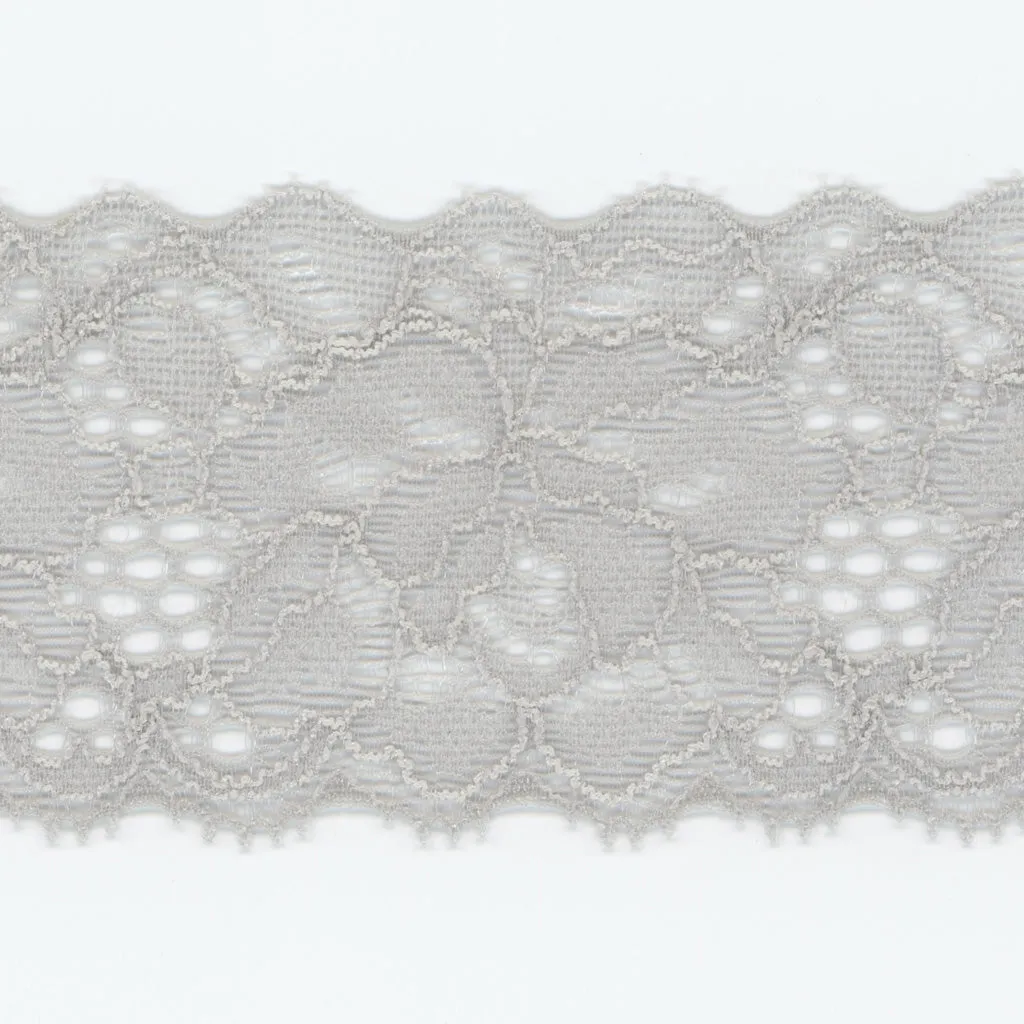 Stretch Trimming Lace #100 Pale Silver