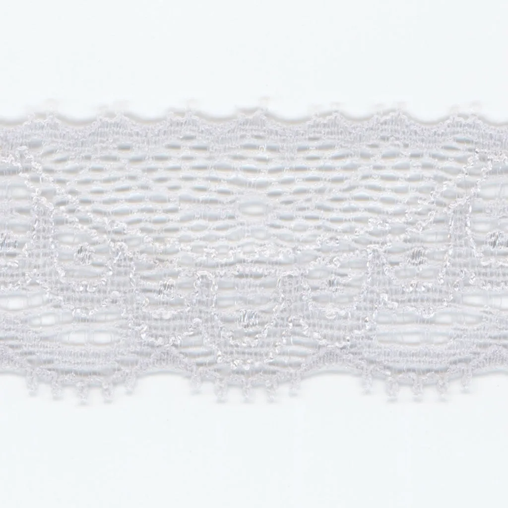 Stretch Trimming Lace #93 Silver Rose