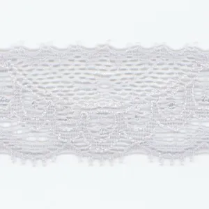 Stretch Trimming Lace #93 Silver Rose