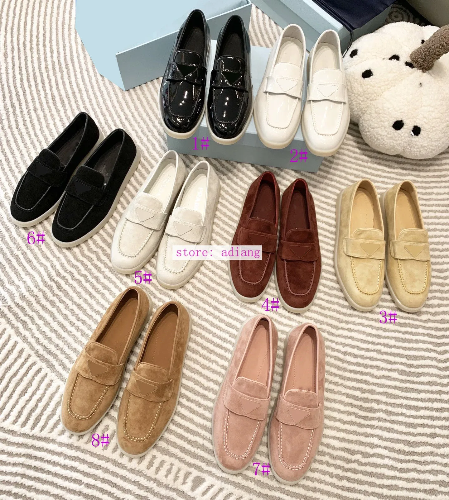 suede leather flats fashion comfort boat shoes women 35-40 men 39-45 2023 high quality