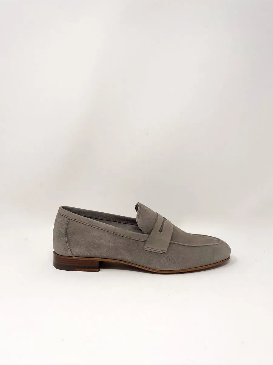 Summer Penny Loafer in Grey Suede
