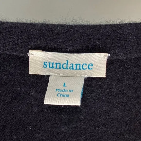 Sundance 100% Cashmere Sweater Women’s Size Large Cowl Neck Simple Truths Knit L