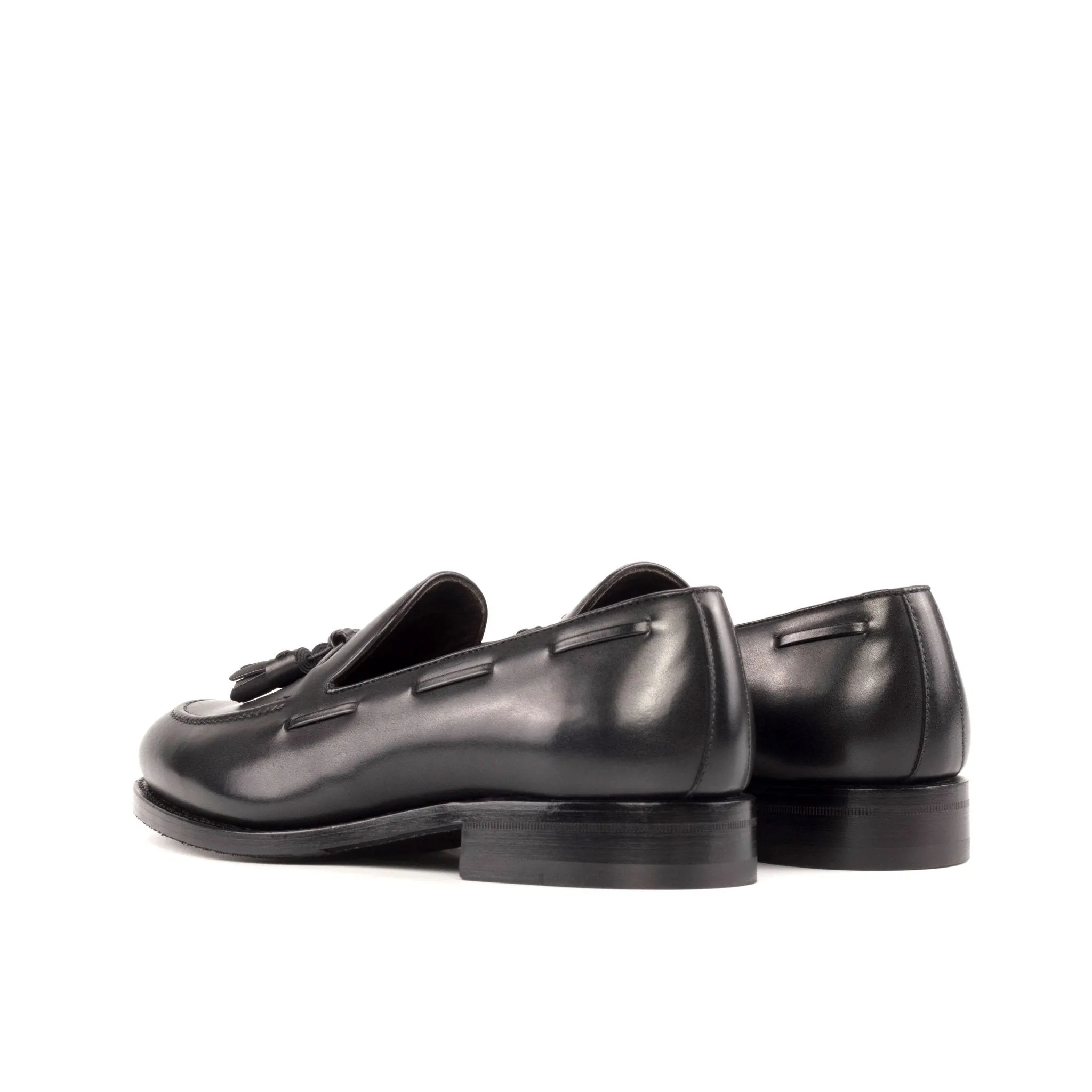 Tassel Loafer in Black Box Calf