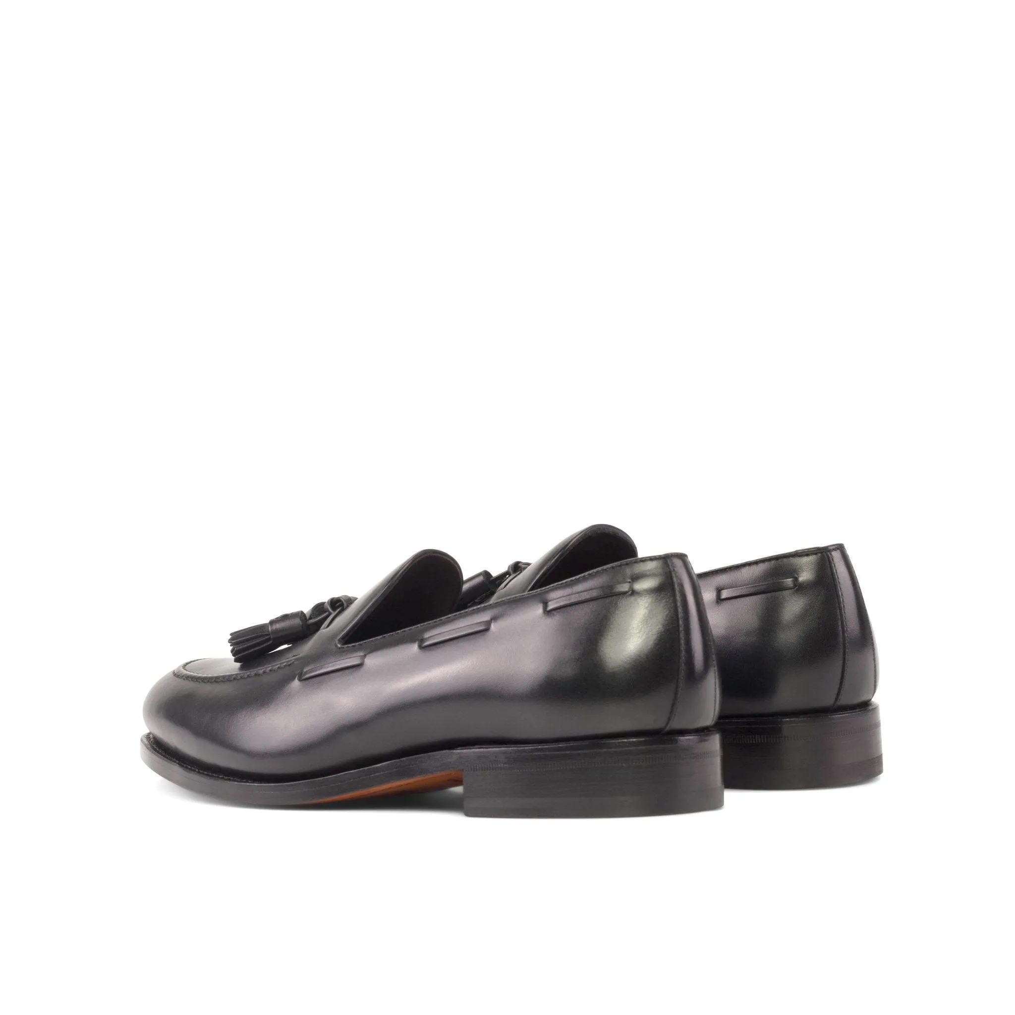 Tassel Loafer in Black Box Calf