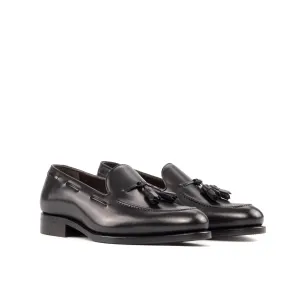 Tassel Loafer in Black Box Calf