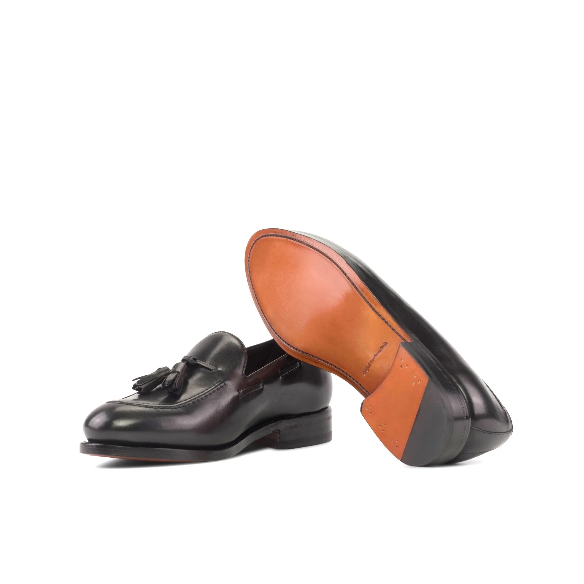 Tassel Loafer in Black Box Calf