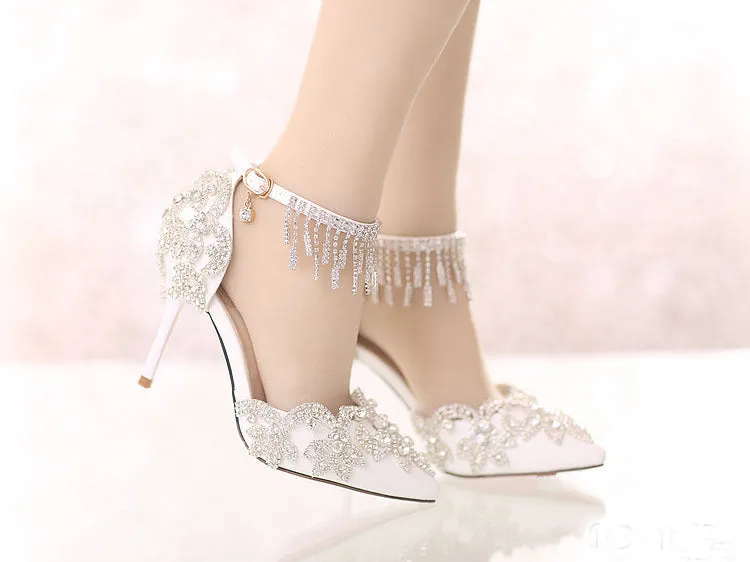 Tassel Rhinestone High Heels