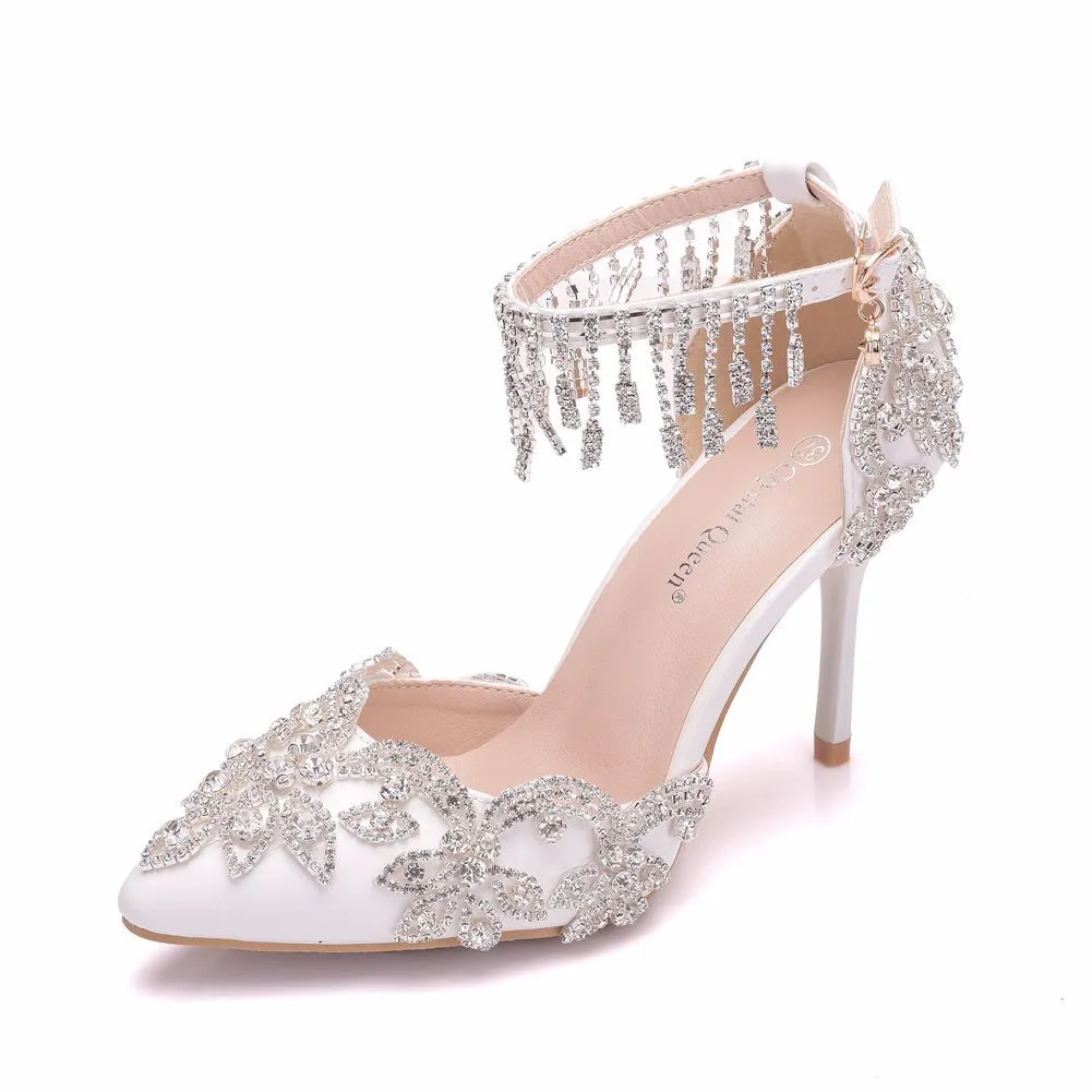 Tassel Rhinestone High Heels