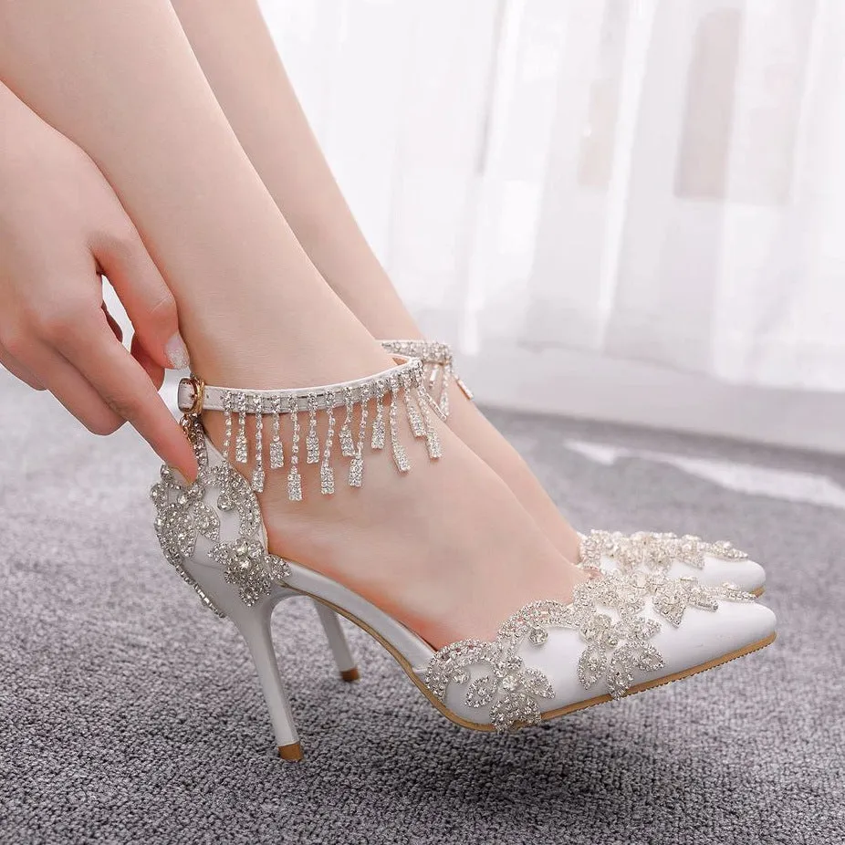 Tassel Rhinestone High Heels