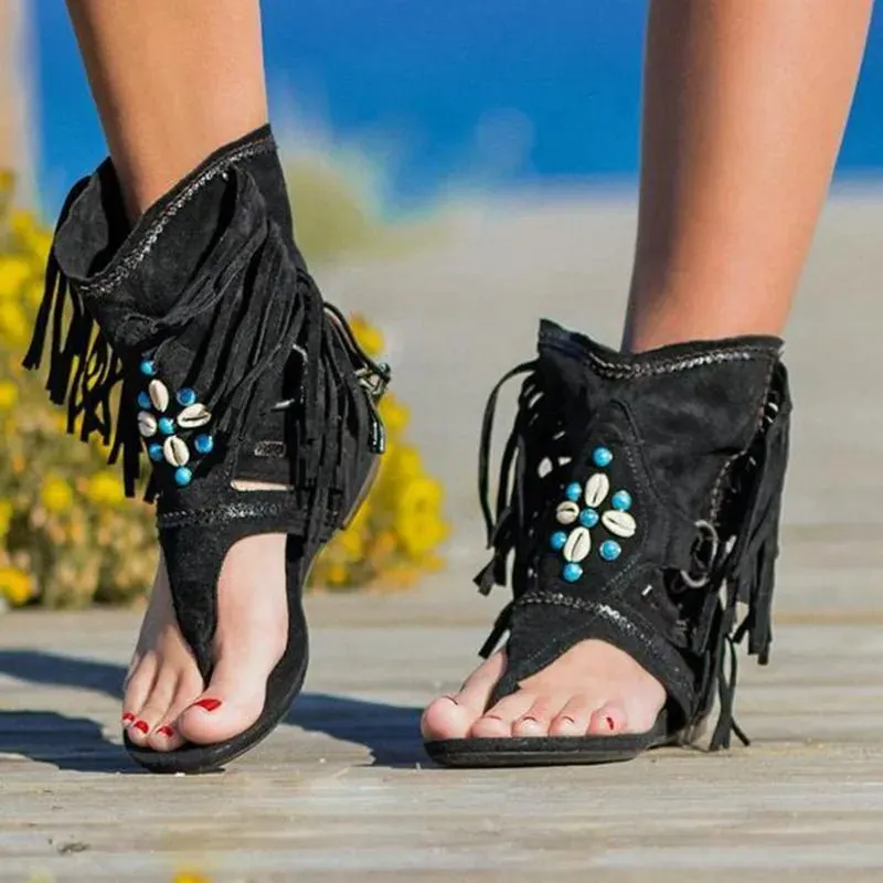 Toe Post Wedge Sandals