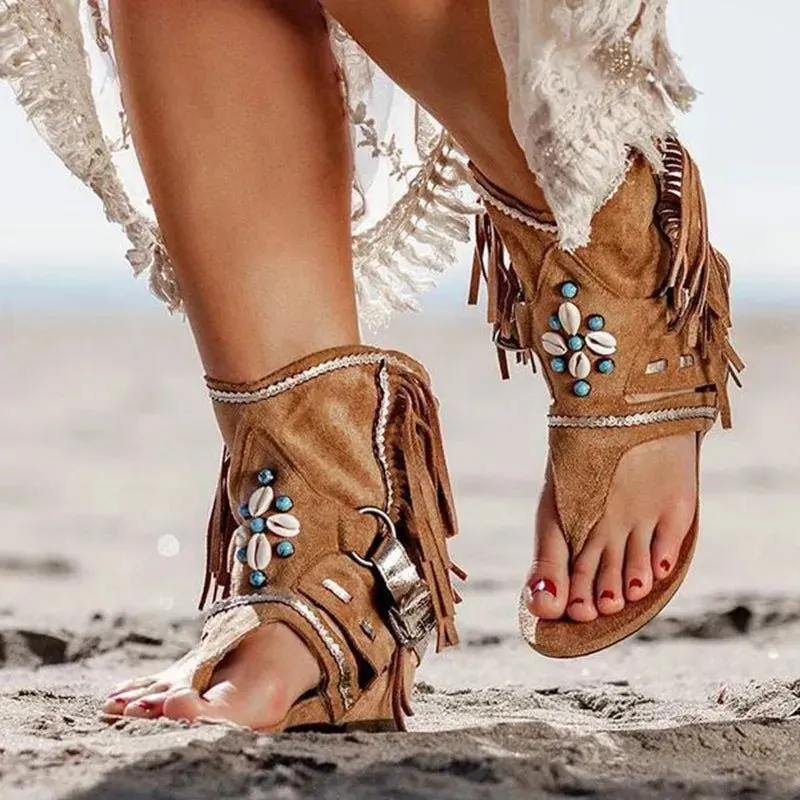 Toe Post Wedge Sandals