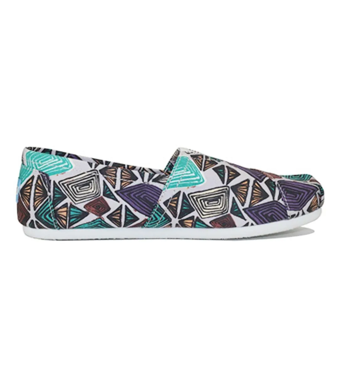 Toms Classic White Multi Canvas Printed Abstract White
