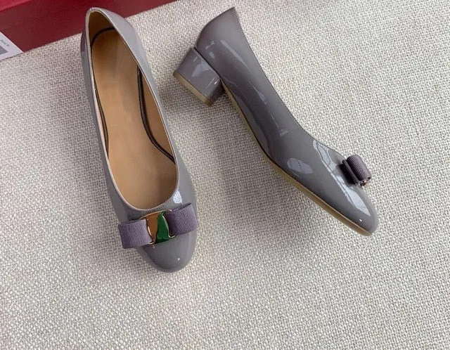 Top Quality Handmade Women's Shoes 100% Real Leather Heels Shoes Women Hot Selling Classic Brand Flats Shoes Bow Shoes Size34-42