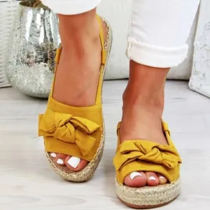 Torridity Casual Bow Tie Womens Sandals  Strap Flats Sandals