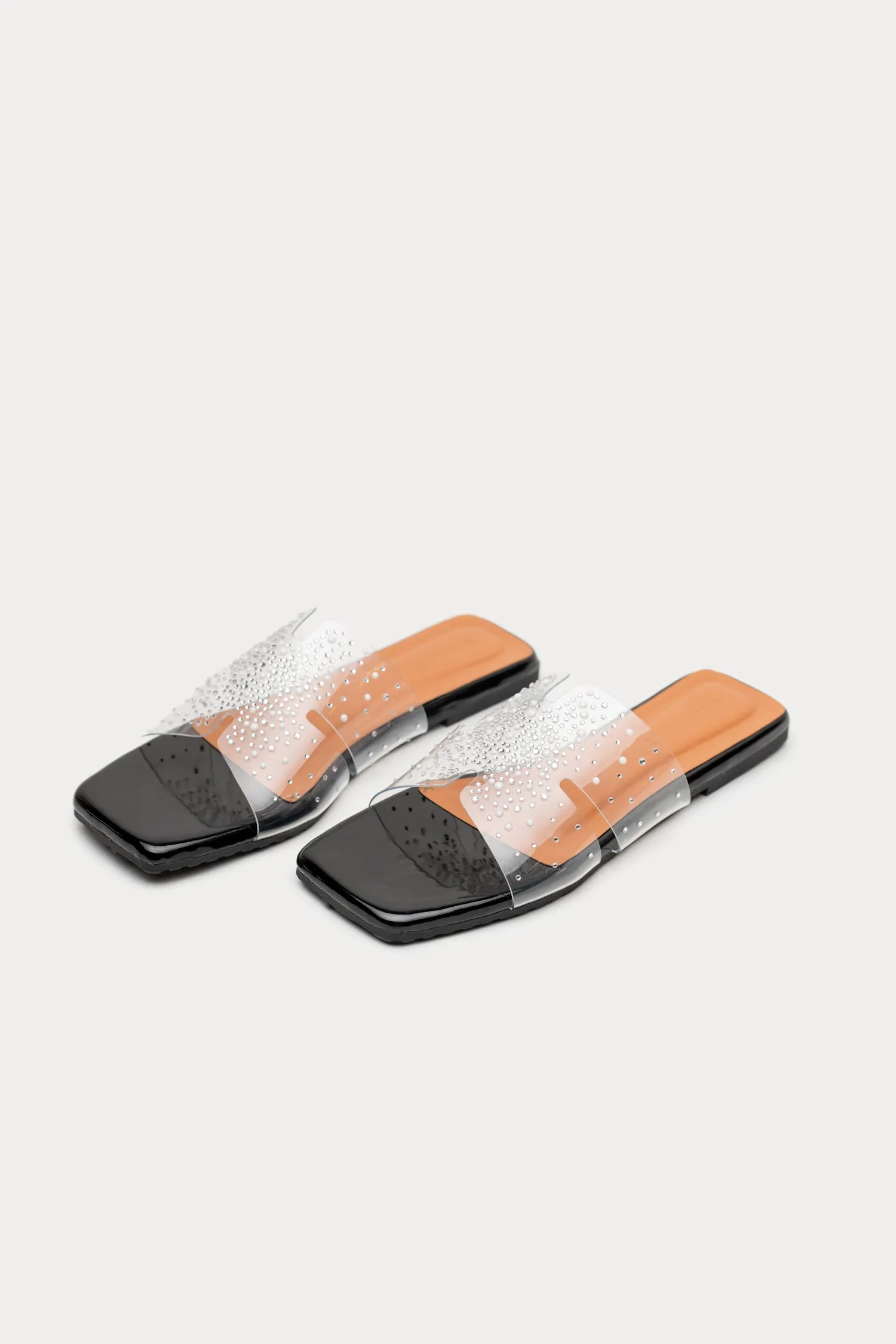 Transparent Strappy Flats