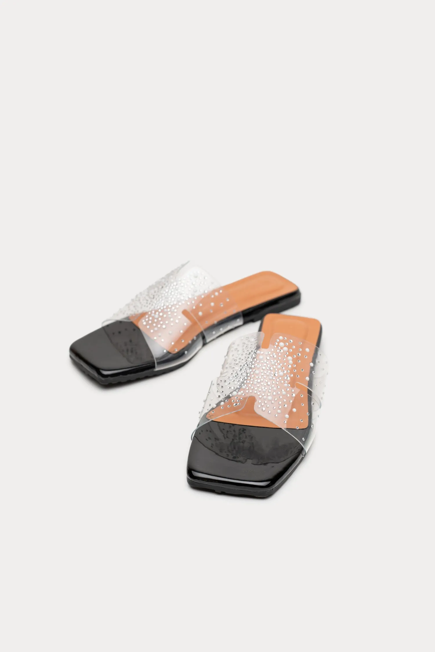 Transparent Strappy Flats