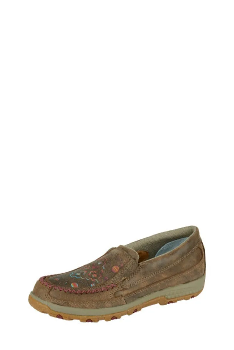 Twisted X Mocs Womens Aztec Cell-Stretch Brown/Aztec