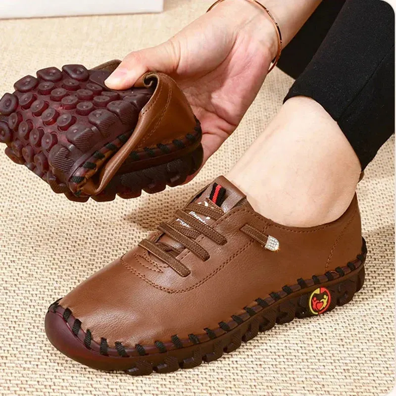 Ultra Soft Orthopedic Shoes for Women Bottom Leather Flats for Walking