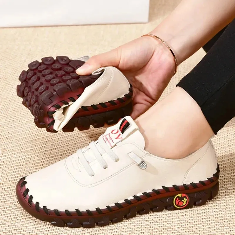Ultra Soft Orthopedic Shoes for Women Bottom Leather Flats for Walking