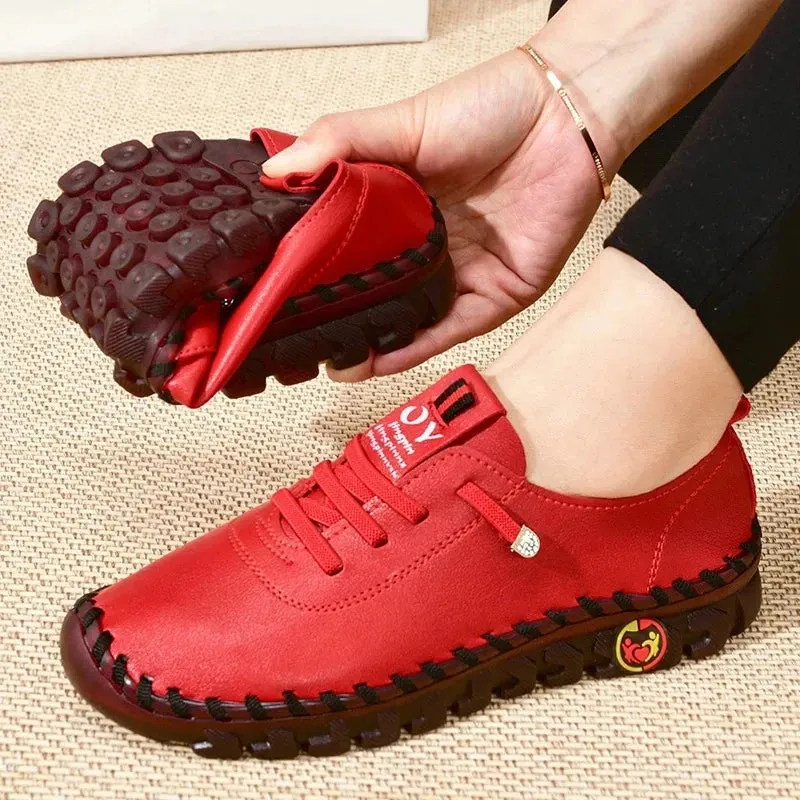 Ultra Soft Orthopedic Shoes for Women Bottom Leather Flats for Walking