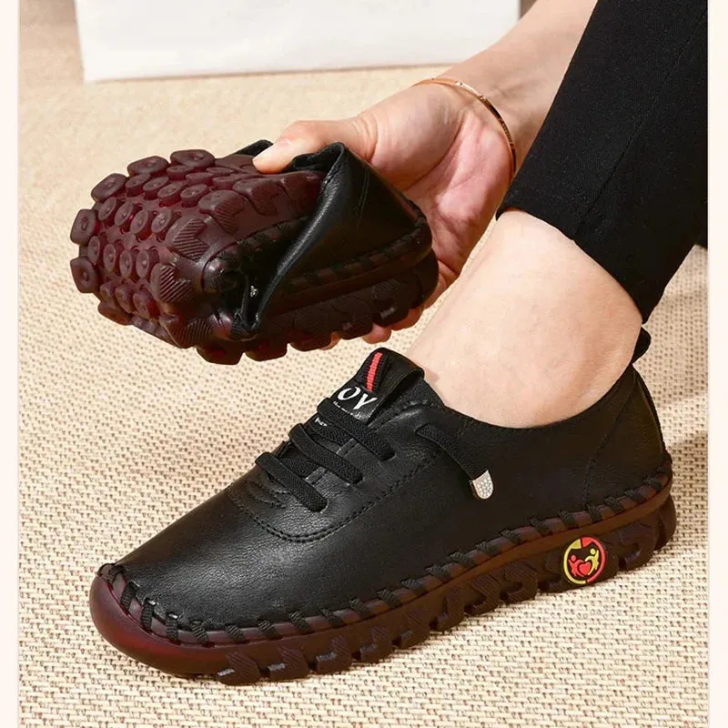 Ultra Soft Orthopedic Shoes for Women Bottom Leather Flats for Walking