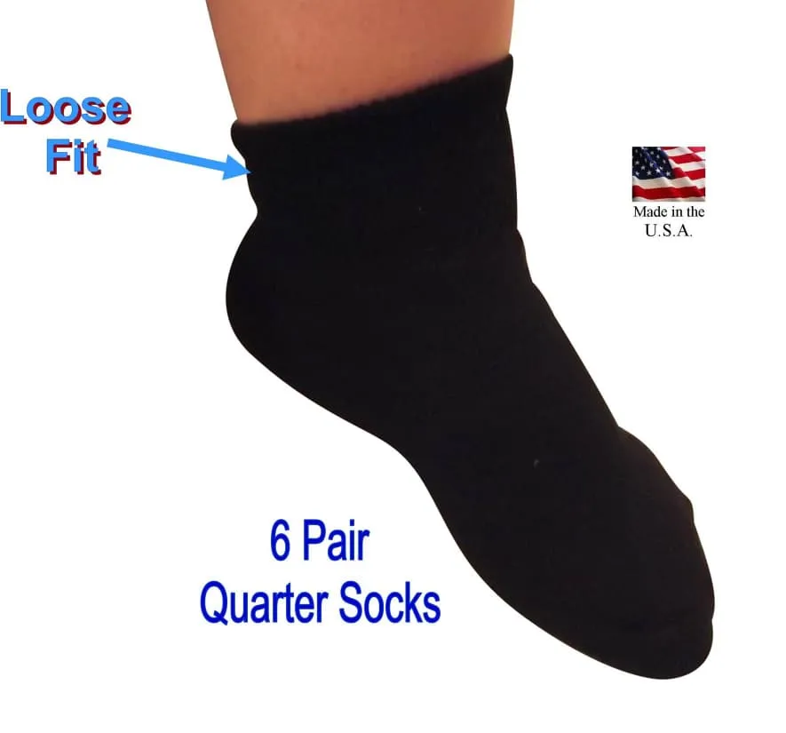 USA Diabetic Socks for Men and Women - Wide - Loose Top - With Free Shipping