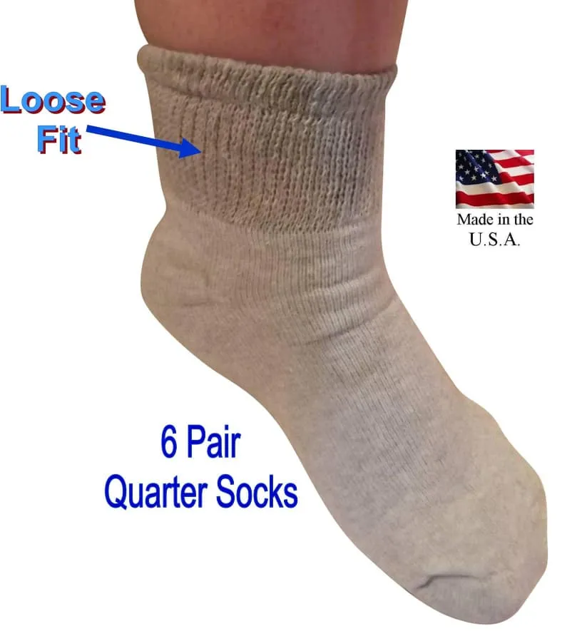 USA Diabetic Socks for Men and Women - Wide - Loose Top - With Free Shipping