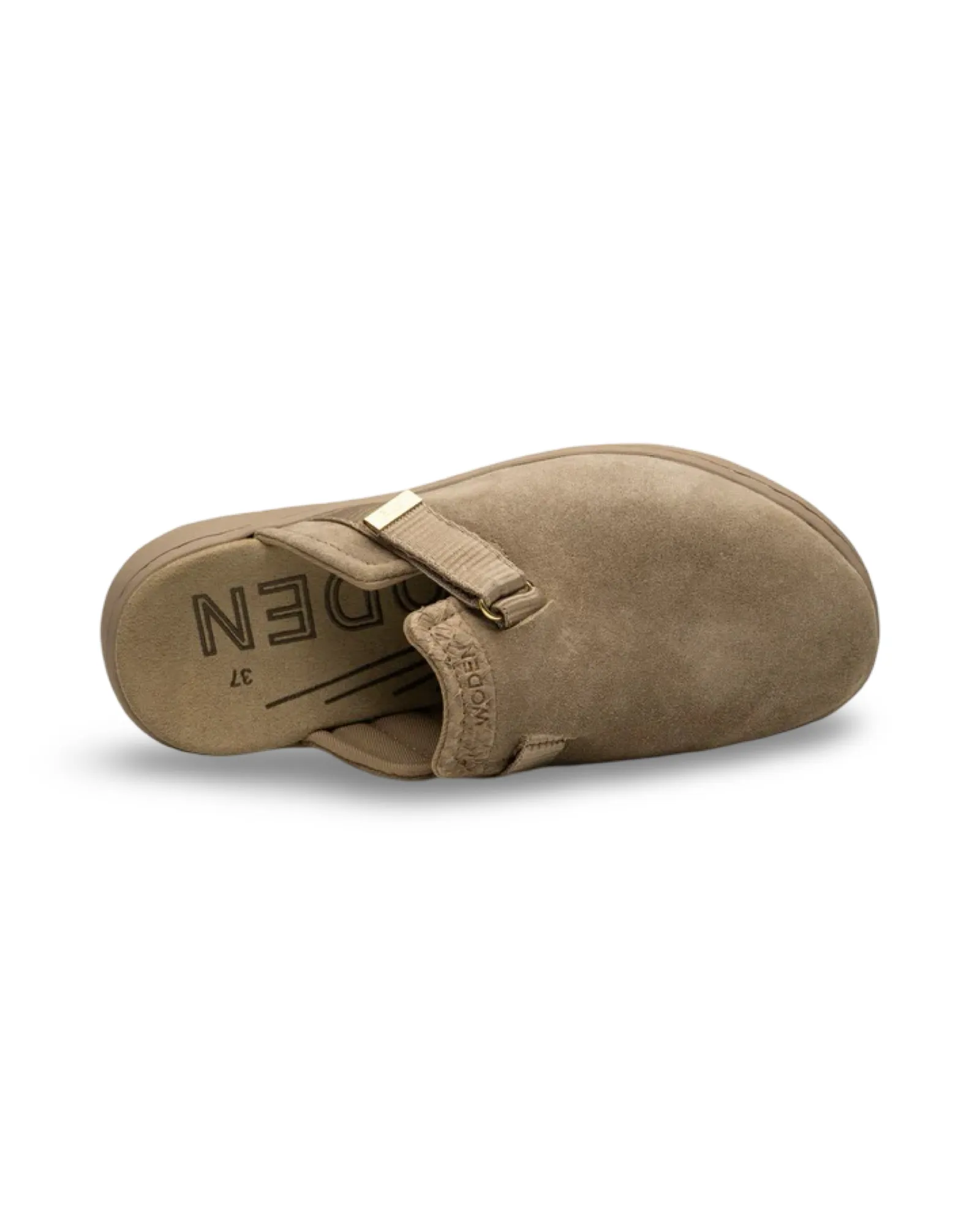 Vega Clog By Woden - Suede Silver Mink