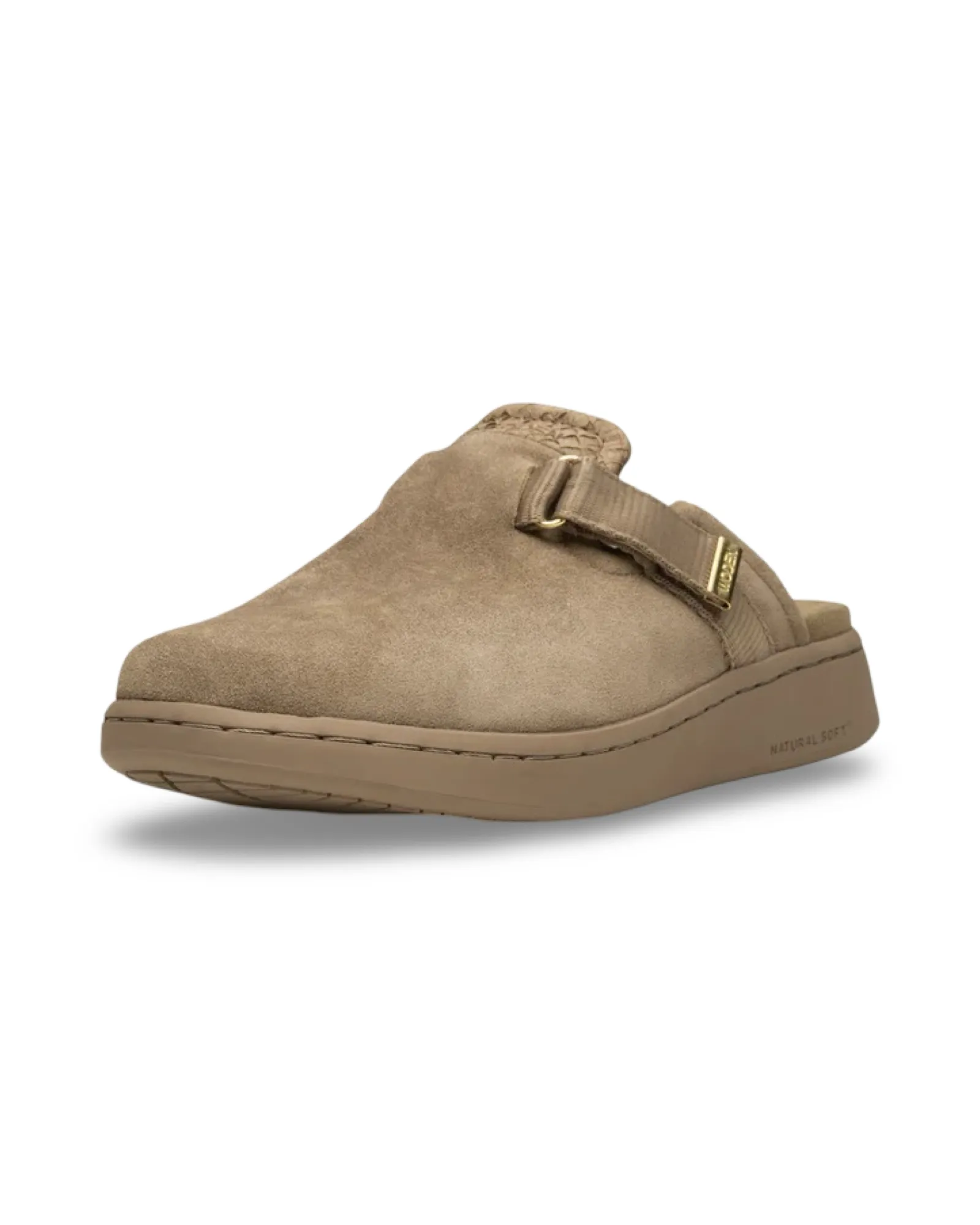 Vega Clog By Woden - Suede Silver Mink