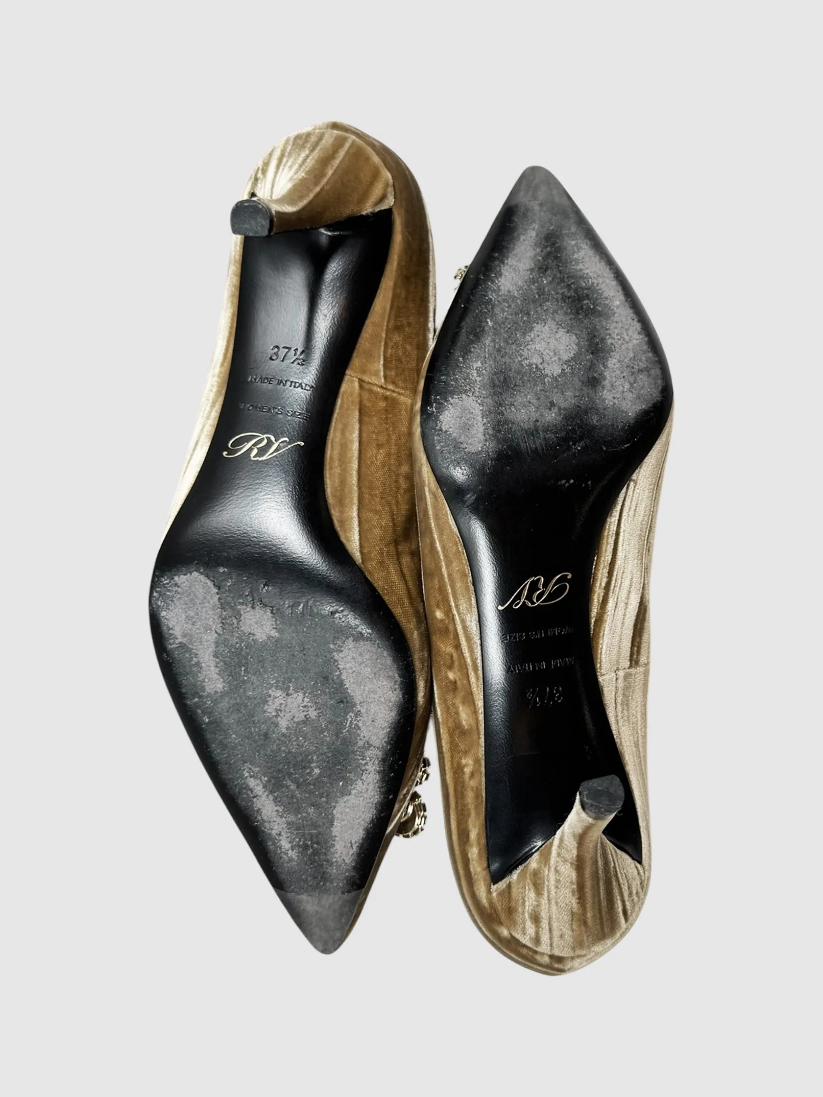 Velvet Kitten Heels
