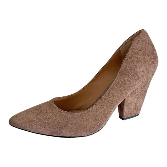 Vince Camuto Signature Dusty Rose Suede Leather Pumps Women’s Heels Dress Shoes