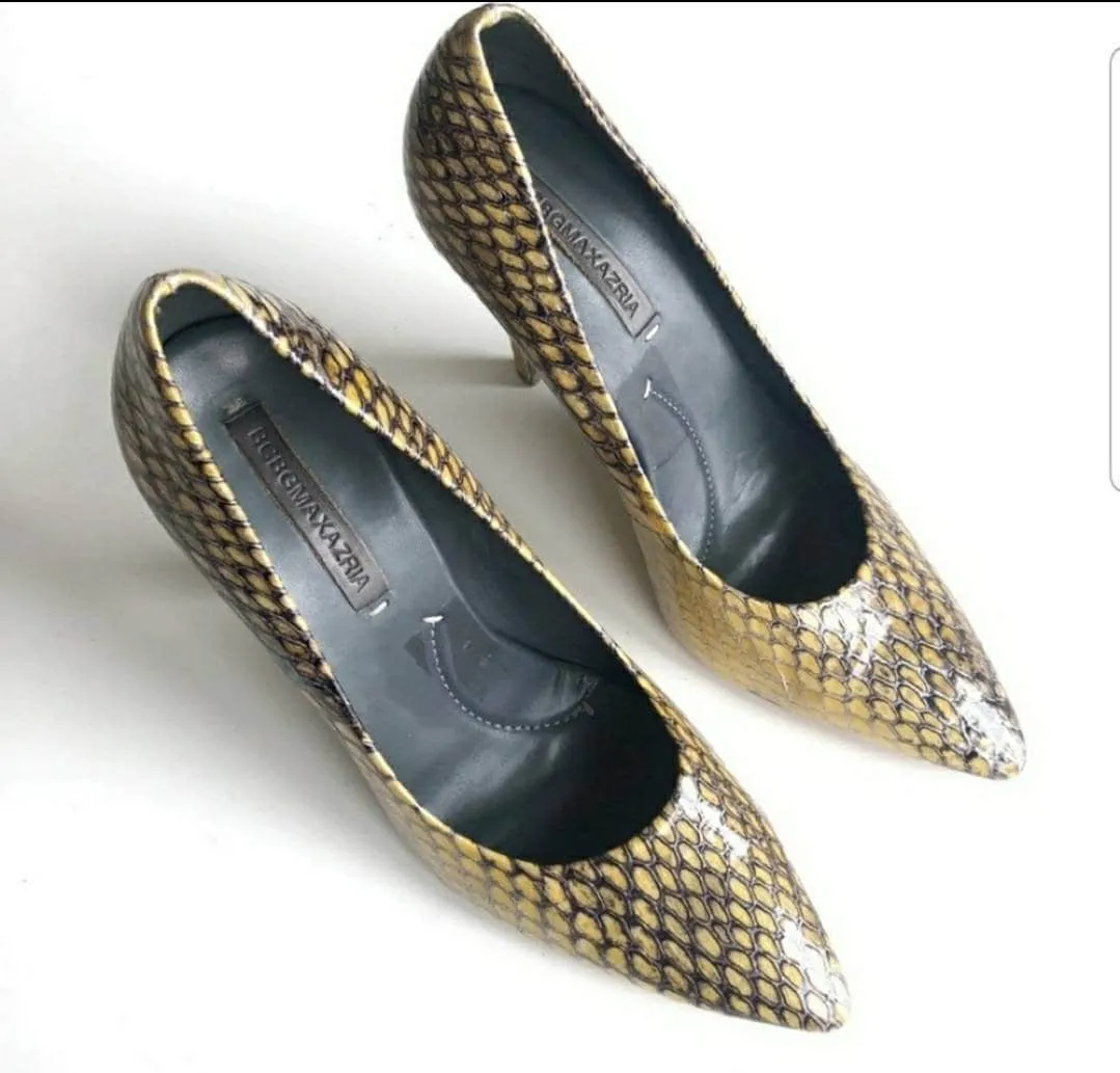 Vintage BCBGMAXAZRIA Snake Skin Pumps