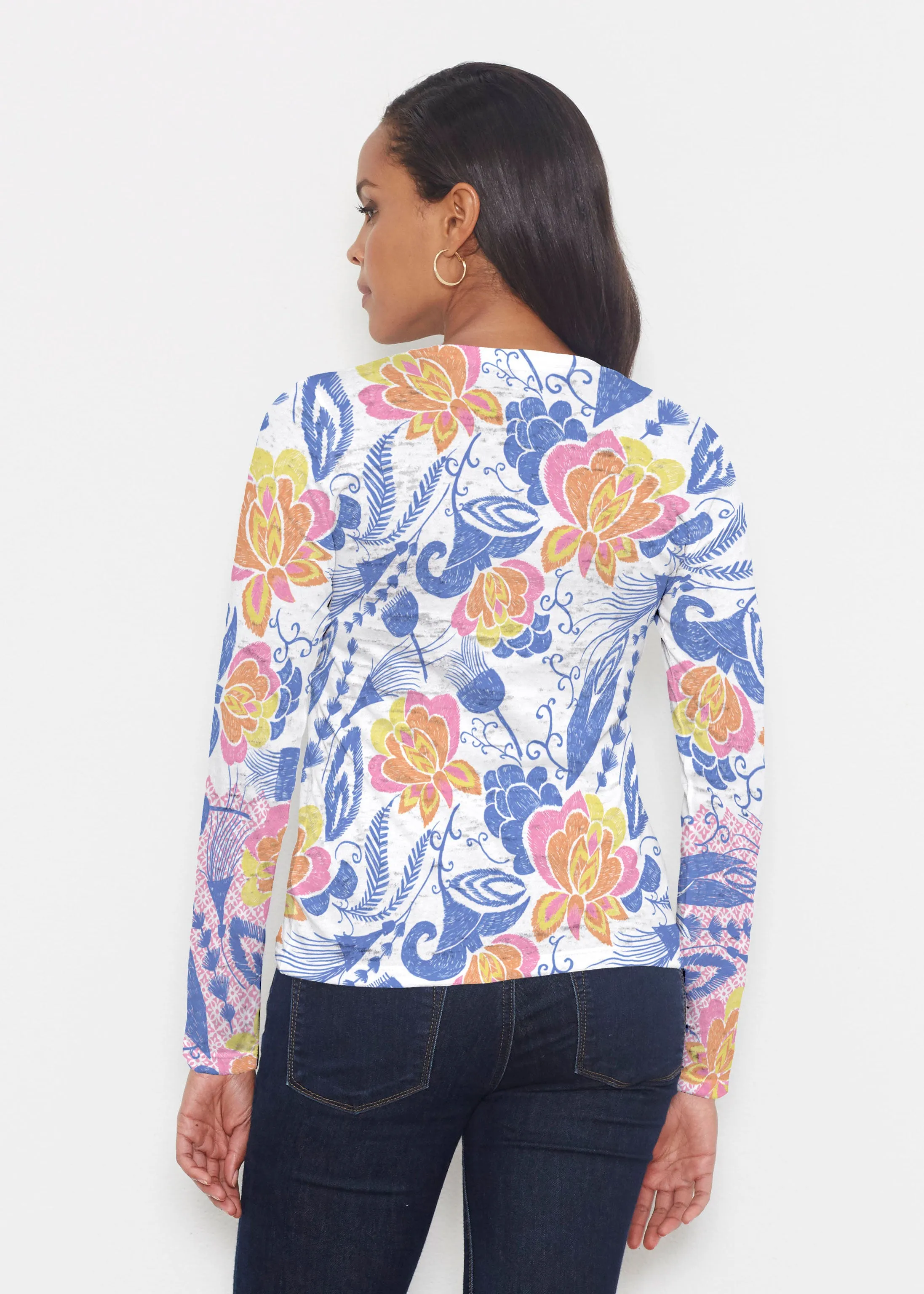 Vintage Blooms (8039) ~ Signature Long Sleeve Crew Shirt