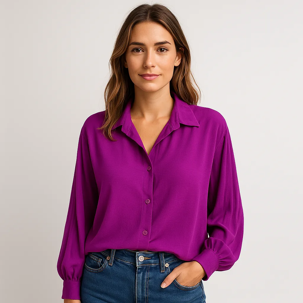 White Button-Down Blouse | Classic Fit | Lightweight and Versatile