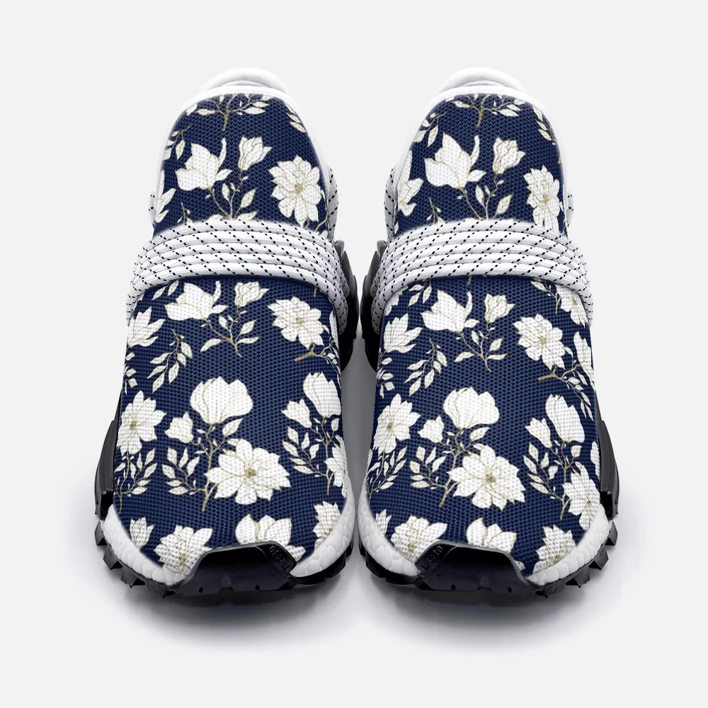 White Florals Unisex Lightweight Custom shoes