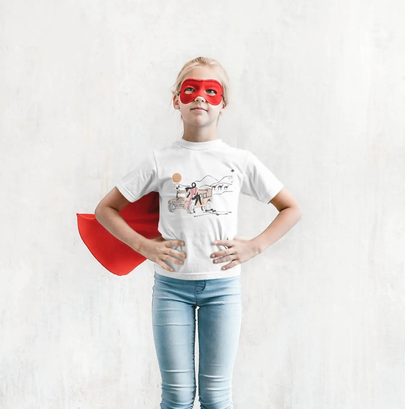 White Graphic "Desert Girl" Youth Tee