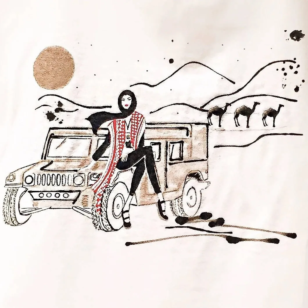 White Graphic "Desert Girl" Youth Tee