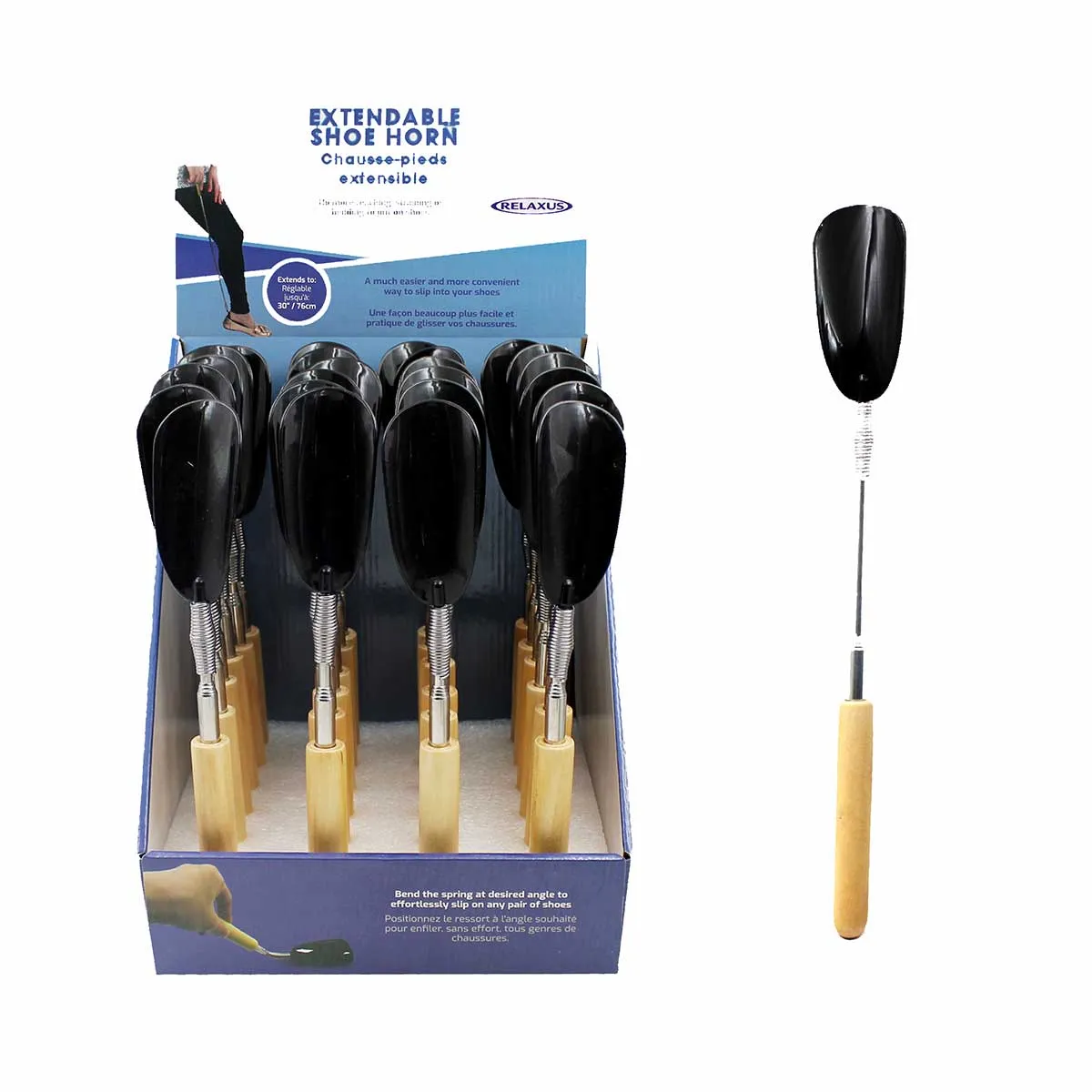 Wholesale Extendable Shoe Horn Displayer of 24