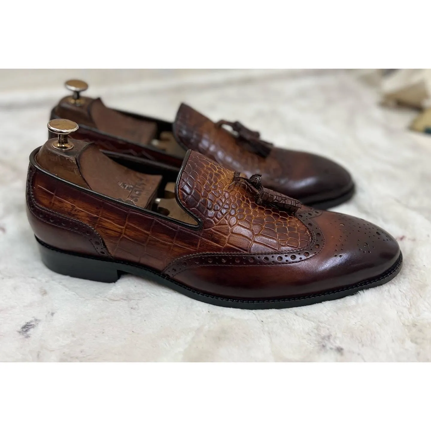 Wingcap Loafers With Tassels |Hand Finished