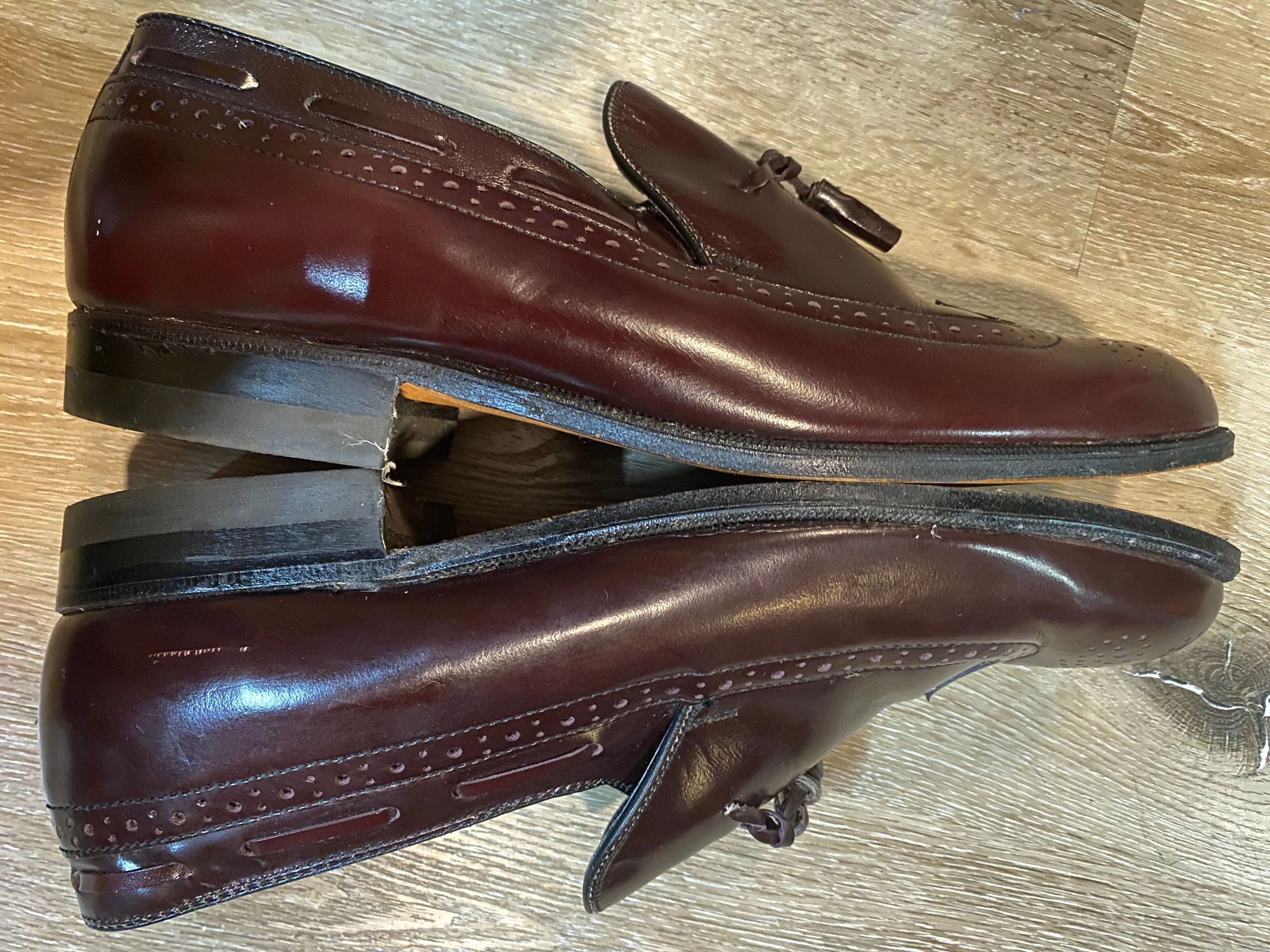 Wingtip Brogue Tradition Loafer Shoes 7M 39/40 (Czechoslovakia)