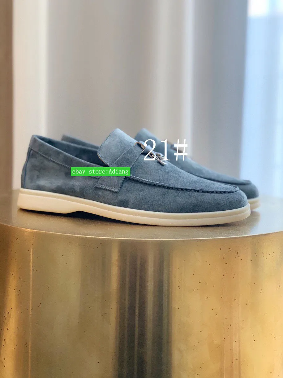 women 35-42 lace up Suede casual flats comfort boat shoes cow leather 2023 high quality