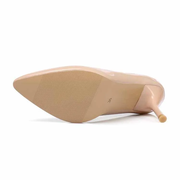 Women Basic Stilettos High Heels Pointed Toe Pumps 8cm