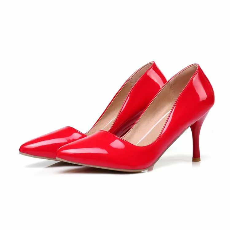 Women Basic Stilettos High Heels Pointed Toe Pumps 8cm