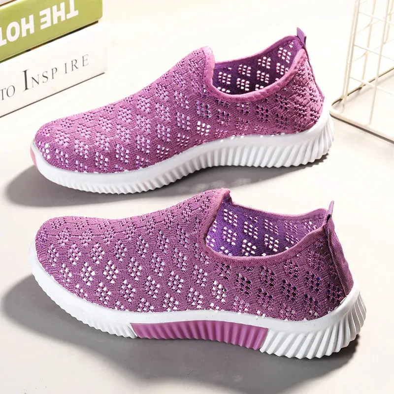 Women Breathable Flats Soft Sole Casual Sneakers